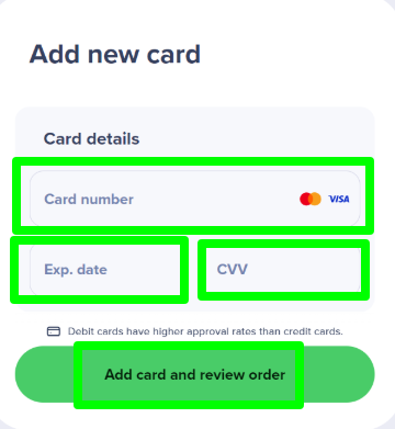 クイーンカジノ_仮想通貨購入_カード情報入力